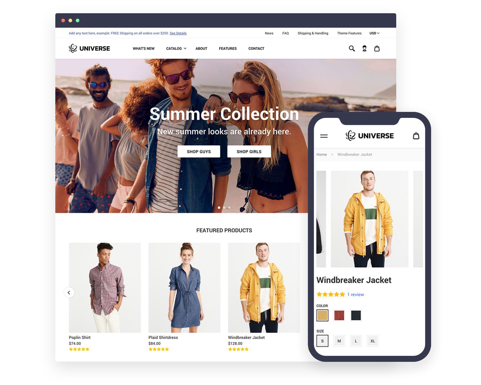 universe theme shopify