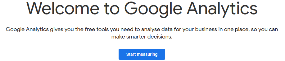 Welcome to google analytics