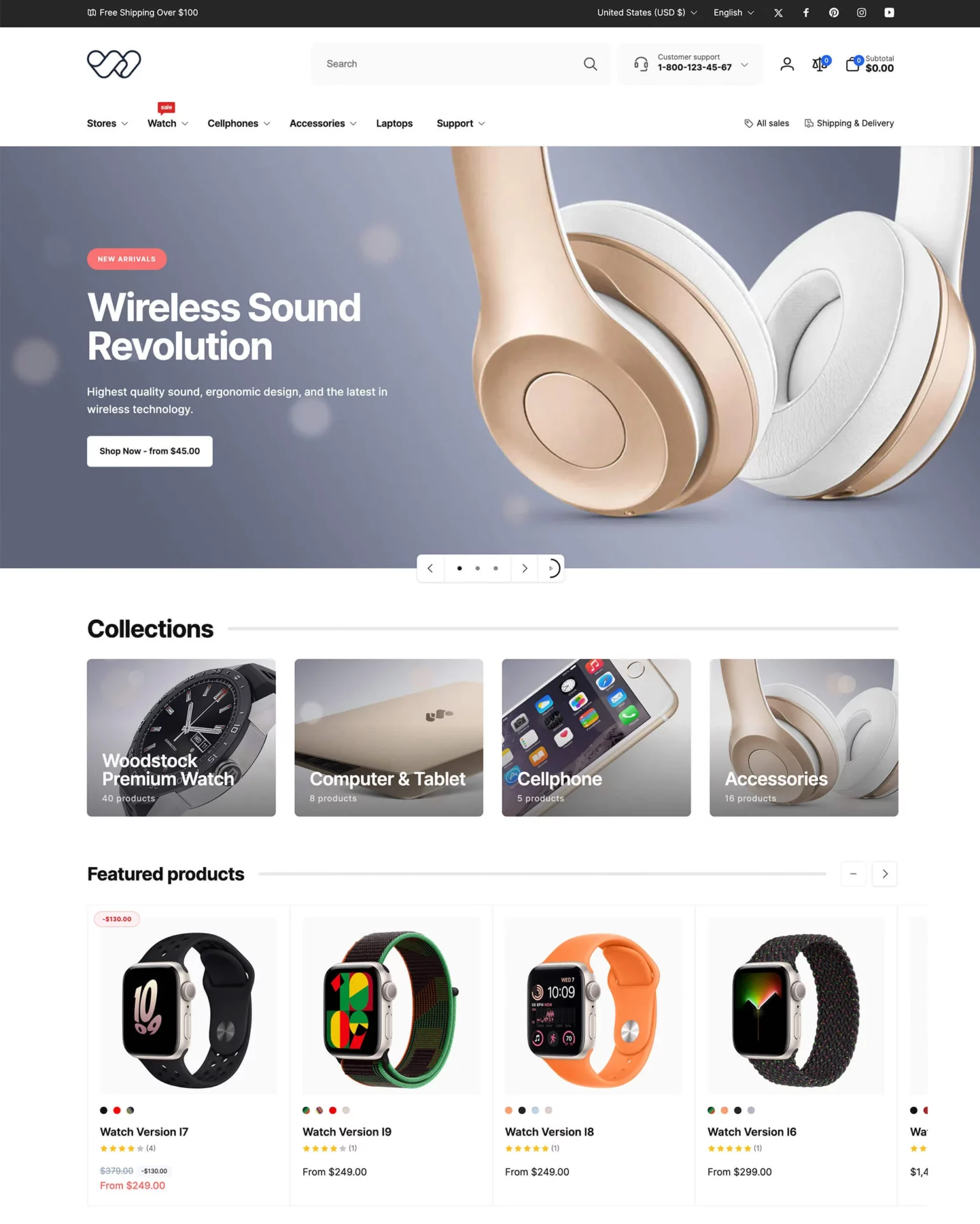Woodstock - Electronics Shopify Sections Theme