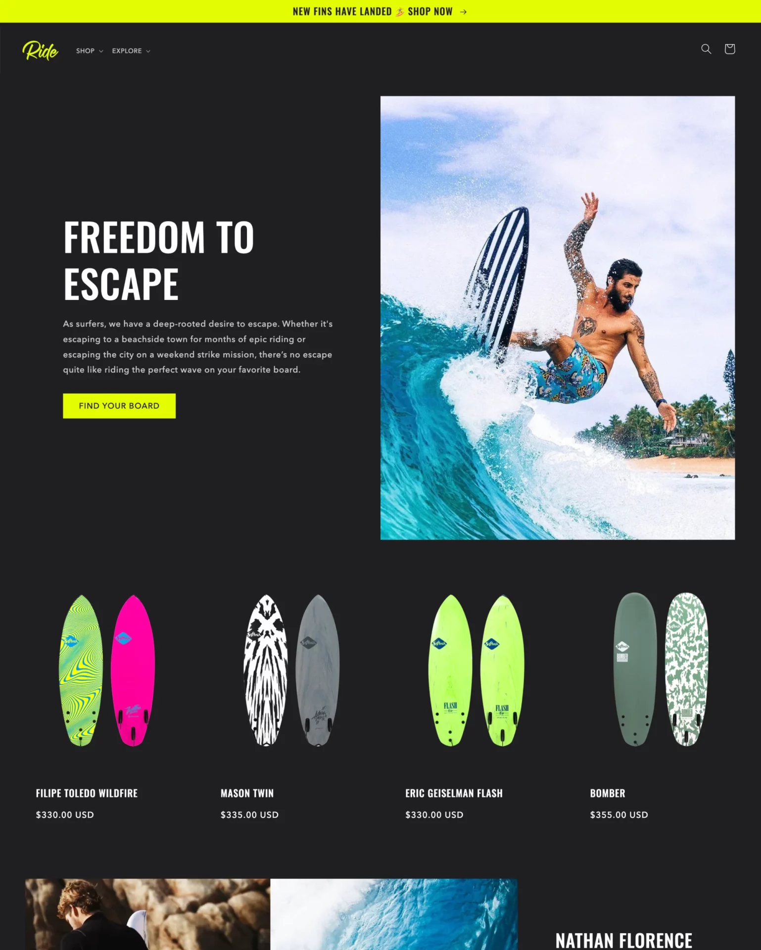 ride shopify theme