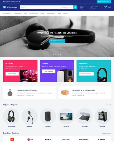 warehouse shopify theme
