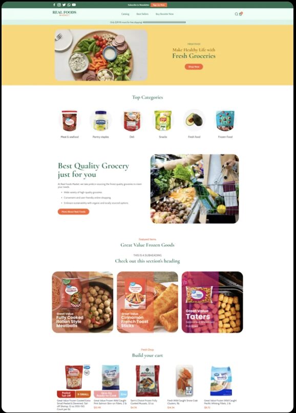 Lebensmittelgeschäfte booster shopify