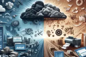 Shopify Print on Demand Inventory Tracking Solutions - A featured image capturing the complex challenges and solutions in print on demand inventory management.