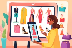 Shopify’s Luxury Retail Opportunity - a customer browsing a high-end fashion website on a tablet