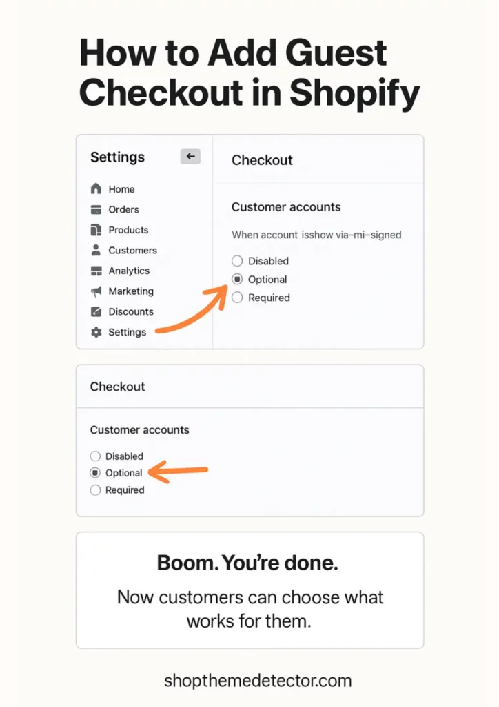 how to add guest checkout screenshots guidance
